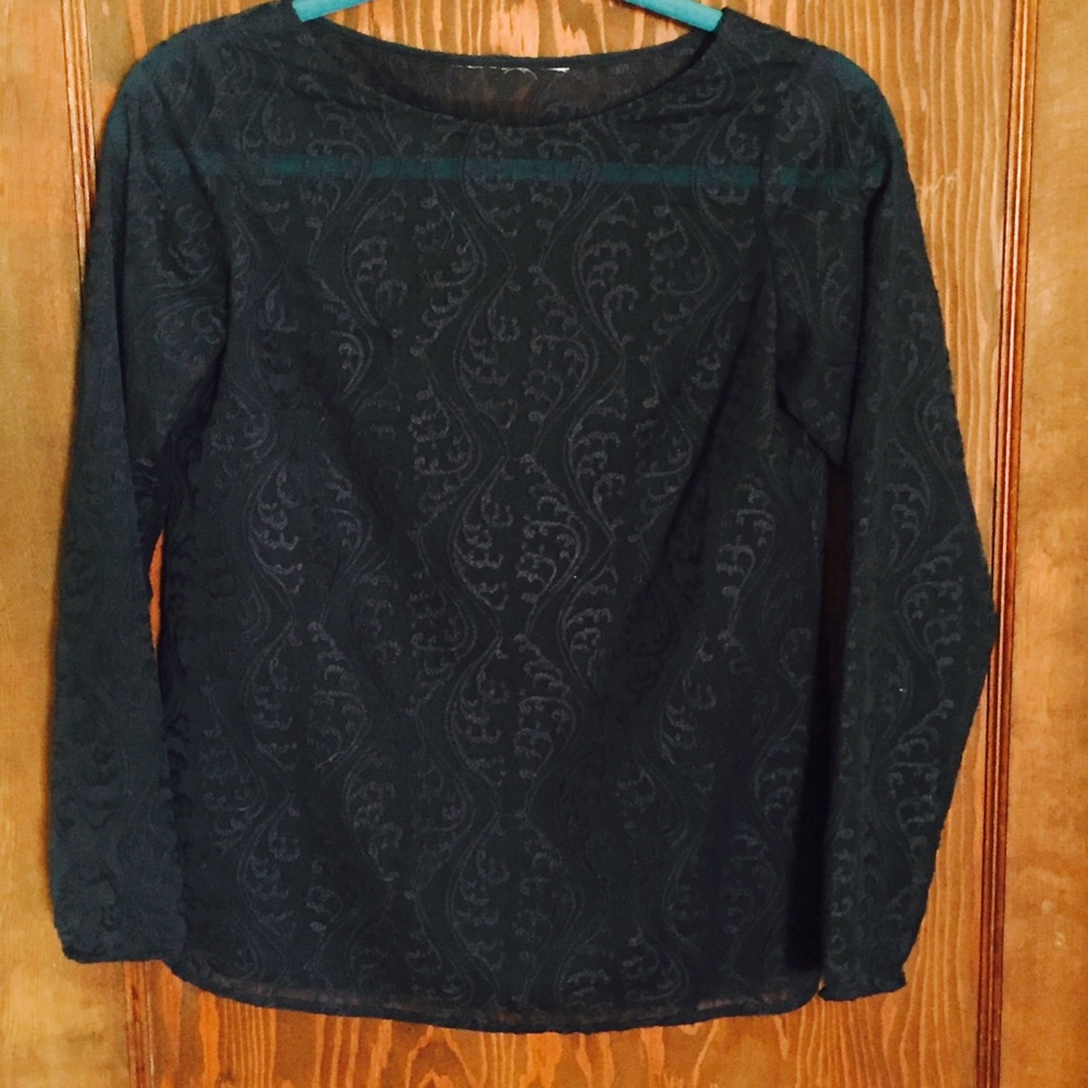 LOFT Embroidered Lace Blouse